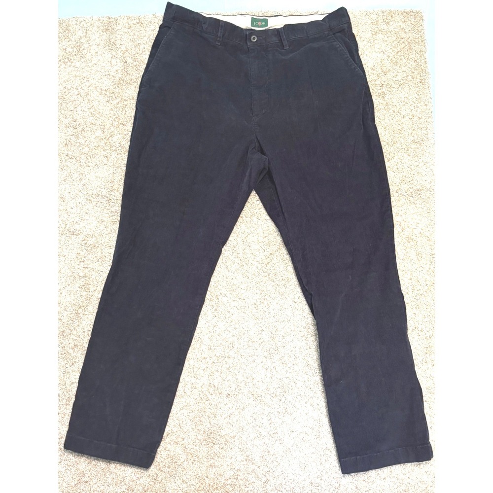 J.Crew Corduroy Pants Mens 36x30 Navy Blue Straight Leg Stretch Cotton